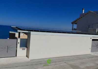 Carport fotovoltaico in legno